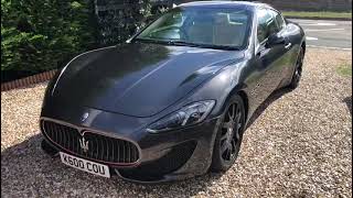 Maserati Granturismo walk around  blacked  rear cat muffler delete sound  rear straight pipes V8 [upl. by Pittman489]