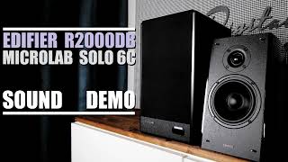 Microlab Solo 6C vs Edifier R2000DB  Sound Demo w Bass Test [upl. by Allesor]