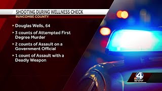 Asheville North Carolina man arrested after shooting at deputies during wellness check officia [upl. by Eicrad]