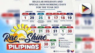 Regular holidays at special nonworking days sa 2025 inilabas na ng Malacañang [upl. by Koy]