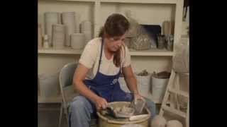 Danielle  The Clay Lady  Throwing a Ring Holder Candle Holder or a Juicer on the Pottery Wheel [upl. by Denney]