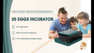 WONEGG Automatic 25 Eggs Incubator [upl. by Oicafinob]