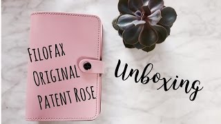 Unboxing Filofax Original Rose Patent  New In  Ausgepackt  planenaufpapier [upl. by Siubhan745]