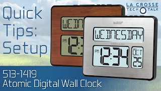 Digital Atomic Wall Clock Setup Instructions [upl. by Navannod]