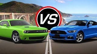 2016 Dodge Challenger SXT vs Ford Mustang EcoBoost i4  Spec Comparison [upl. by Einnig]