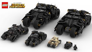 LEGO Batmobile Tumbler Six6 sets comparison and Speed Build [upl. by Letram]