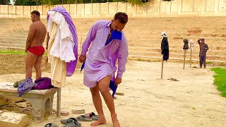 How To Wear A South Asia Mud Wrestling Game Castume  Tie Langot At Home For Workout [upl. by Suivatram]