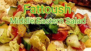 Fattoush  Middle Eastern Fresh Sumac Salad [upl. by Elston]