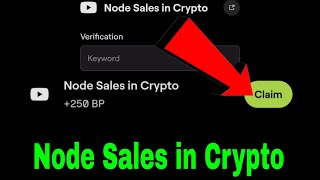 Node Sales in Crypto Blum Video Code  Node Sales in Crypto Blum Verification Code  Blum Video [upl. by Andreas]