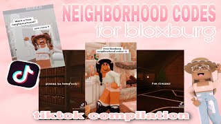 FREE neighborhood codes for BLOXBURG   tiktok compilation  roblox [upl. by Neerbas]