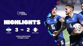 Nicaragua vs French Guiana  202425 Concacaf Nations League [upl. by Afnin]