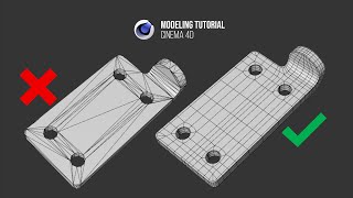 How to do retopology of a CAD model in Cinema 4d or any polygonal 3d software [upl. by Ramak217]