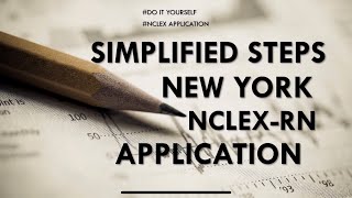 DIY Simplified steps NCLEXRN application Nee York Board of nursing nclex DIYNclex [upl. by Nimzaj512]