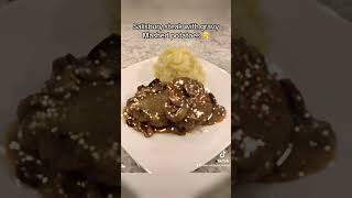 Salisbury steak food cookingcreator likeandsubscribe cookingchannel mealideas fypyoutube [upl. by Tare]