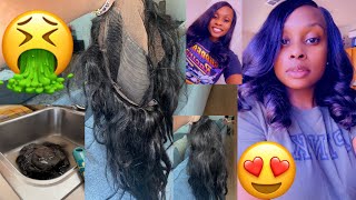 How To Revive A Wig WITHOUT Using Silicon Mix  Restoring An Old Human Hair Wig [upl. by Irtimid]