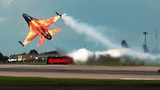 🇳🇱 Dutch F16 Display at Waddington Airshow England [upl. by Nevins]