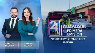 Noticiero de Guayaquil Primera Emisión 071124 [upl. by Anawal891]