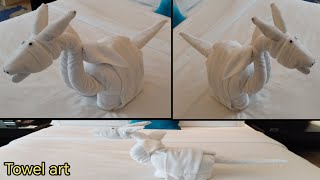 How To Make Towel Folding Animal  Towel Art  Towel Folding Dragon 🐉🐉🐉 🐲  Towel Art tutorial [upl. by Eicak411]