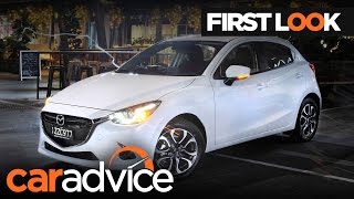 2017 Mazda 2 First Look review  CarAdvice [upl. by Anilem]