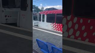 Bonn tram leaving Olof Palme Alleegermany trainspotting [upl. by Goldshell]