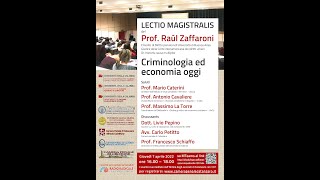 Lectio magistralis Prof Zaffaroni  Criminologia ed economia oggi [upl. by Minsk]