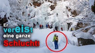 Eisklettern Dezember bis März  Eiswelt Taschachschlucht im Pitztal [upl. by Leugar]