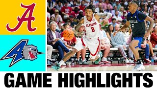 2 Alabama vs UNC Asheville Highlights  NCAA Mens Basketball  2024 College Basketball [upl. by Ritter]