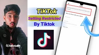 setting restricted by tiktok  how to fix setting restricted by tiktok to protect your privacy [upl. by Merrili]