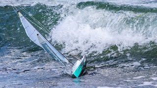 Extreme Sailing a TP52 in the breakers of the baltic sea [upl. by Atirec79]