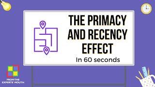 The Primacy and Recency Effect Psychology Concepts in 60 seconds  Tanvee Maheshwari  FTEM [upl. by Kwok]