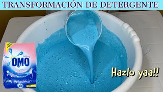 Transformacion de detergente en polvo OMO a detergente liquido para lavar [upl. by Euqinamod788]