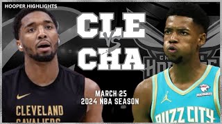 Cleveland Cavaliers vs Charlotte Hornets Full Game Highlights  Mar 25  2024 NBA Season [upl. by Yecad]