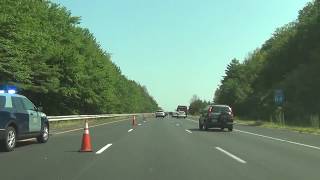 Massachusetts  Interstate 84 East  Mile Marker 0 to 7 Full Length [upl. by Auhso]