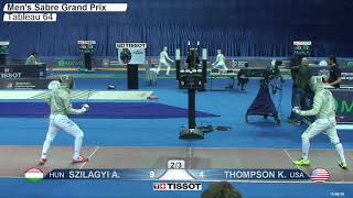 FE 2018 162 T64 32 M S Individual Moscow RUS GP RED THOMPSON USA vs SZILAGYI HUN [upl. by Boony]