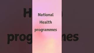 National Health Programs biology fmge inicet fmgeians neetpg [upl. by Leoj226]