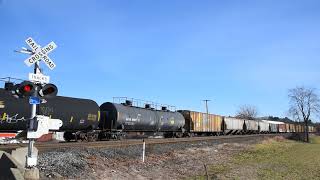 CSX Freight Train at Westfield MA 20181201 [upl. by Tavey589]