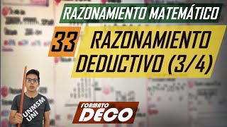 RAZONAMIENTO DEDUCTIVO 34  RAZONAMIENTO MATEMÁTICO  Problemas resueltos [upl. by Lyndon]