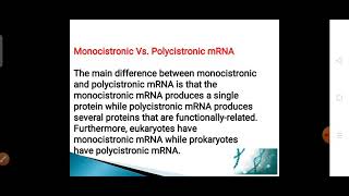 Monocistronic vs Polycistronic mRNA [upl. by Gaylor]