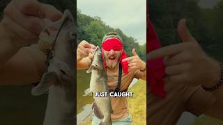 Catching Fish While Blindfolded CHALLENGE 🎣 😂 shorts fishing [upl. by Solram]