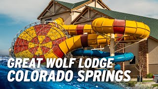 Colorados LARGEST Indoor Water Park Great Wolf Lodge CO Springs  All Slides [upl. by Ramah]