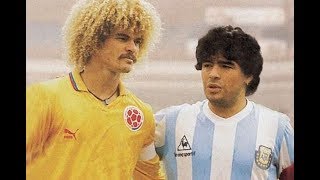 VALDERRAMA VS MARADONA 1987  COLÔMBIA X ARGENTINA [upl. by Gare]