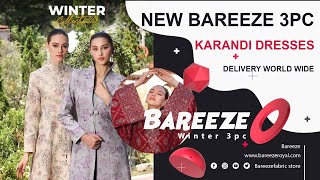 New Bareeze winter 3pc  karandi 3pc collection 2024  best winter designs [upl. by Mali]