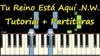 TU REINO ESTA AQUI NEW WINE Piano Tutorial Cover Facil  Partitura PDF Sheet Music Easy Midi [upl. by Chrisoula]