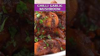 Chilli Garlic Mushroom Recipe 🍄 New Year Veg Party Starter shorts garlicmushroomrecipe vegstarter [upl. by Zita]