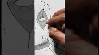 Deadpool Half Face Easy Drawing shorts drawing viralvideo [upl. by Tippets131]