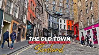 Scotland Walk Medieval Edinburgh Old Town Royal Mile Castlehill Victoria Street High St🏴󠁧󠁢󠁳󠁣󠁴󠁿 [upl. by Caddric]