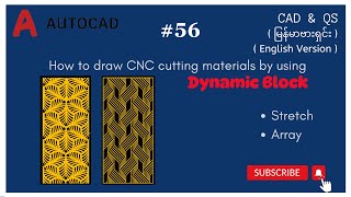 Autocad 56 without voice How to draw CNC cutting materials by using Dynamic Block [upl. by Akimed]