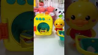 Satisfying With UnboxingampReview Yellow Duck Mini washing machine ToyASMR Video [upl. by Lynad]