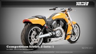 Competition Series 2into1 for 2012 HarleyDavidson VRod Muscle VRSCF [upl. by Rodolfo]