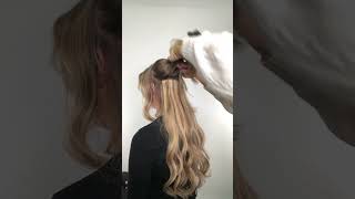 How to apply Clip In extensions on short hair using Foxy Locks❤️ [upl. by Retrop620]